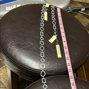 Ralph Lauren Silver Rhinestone Geometric Necklace and matching Bracelet, NWT